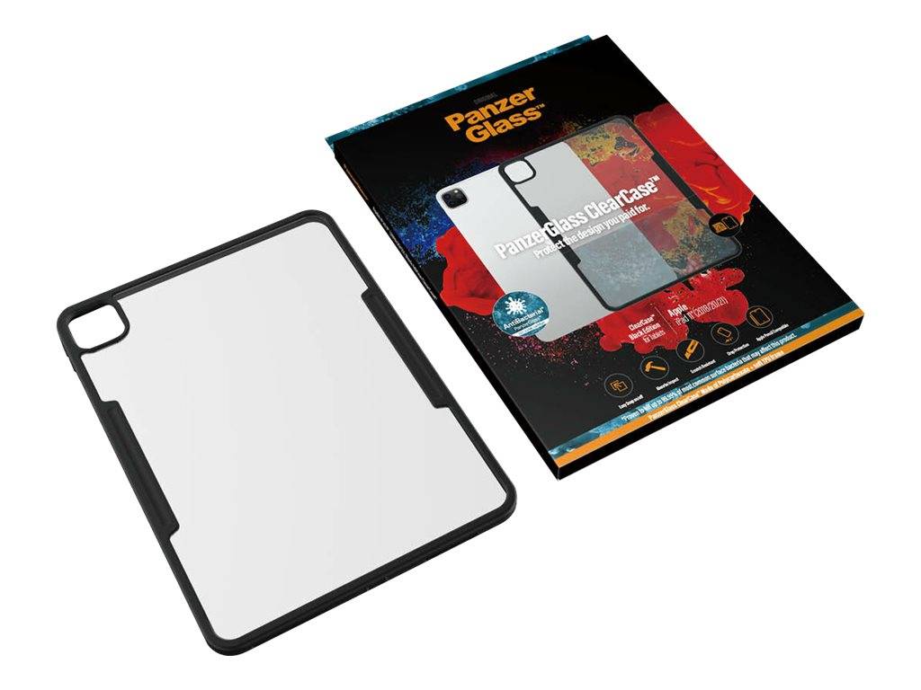 PanzerGlass ClearCase - Black Edition - hintere Abdeckung für Tablet - Kunststoff, Temperglas - für Apple 11-inch iPad P