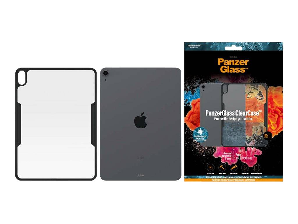 PanzerGlass ClearCase - Black Edition - hintere Abdeckung für Tablet - Kunststoff, Temperglas - 10.9"" - für Apple 10.9-i