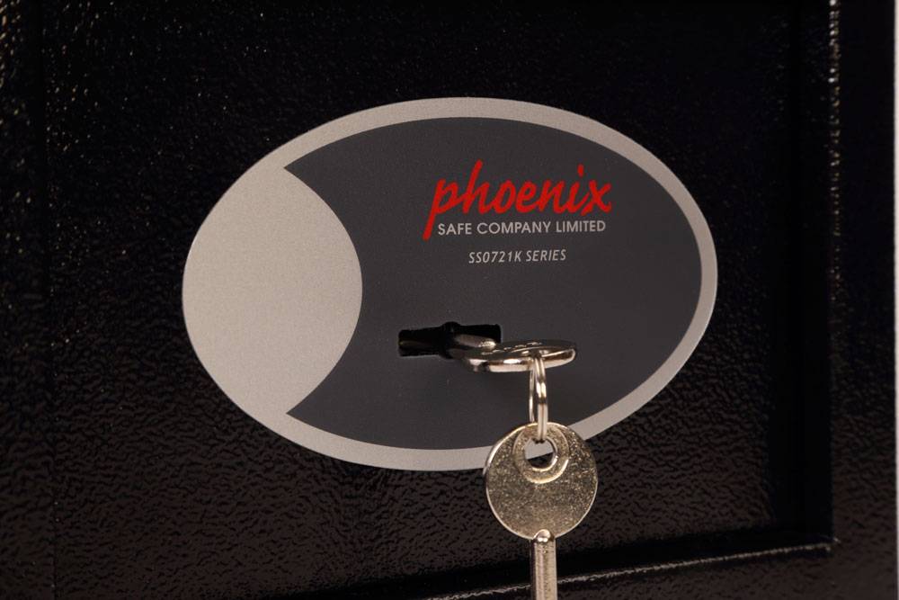 Phoenix Compact, Wandtresor, Schwarz, Schlüssel, 4 l, Stahl, 230 mm