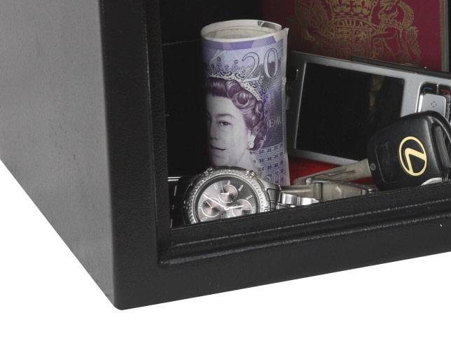 Phoenix Compact, Wandtresor, Schwarz, Schlüssel, 4 l, Stahl, 230 mm