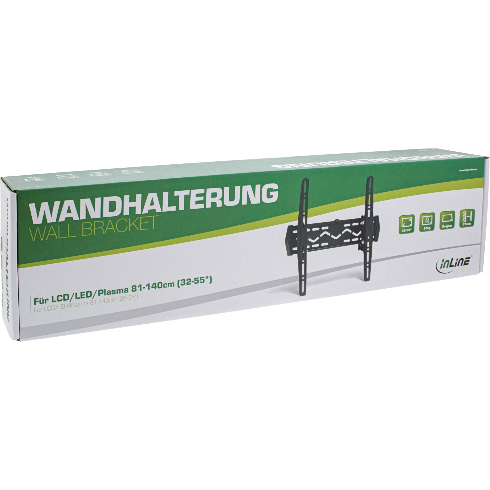 INLINE - Wandhalterung für LCD/LED/Plasma 81-140cm (32-55"") - max. 50kg