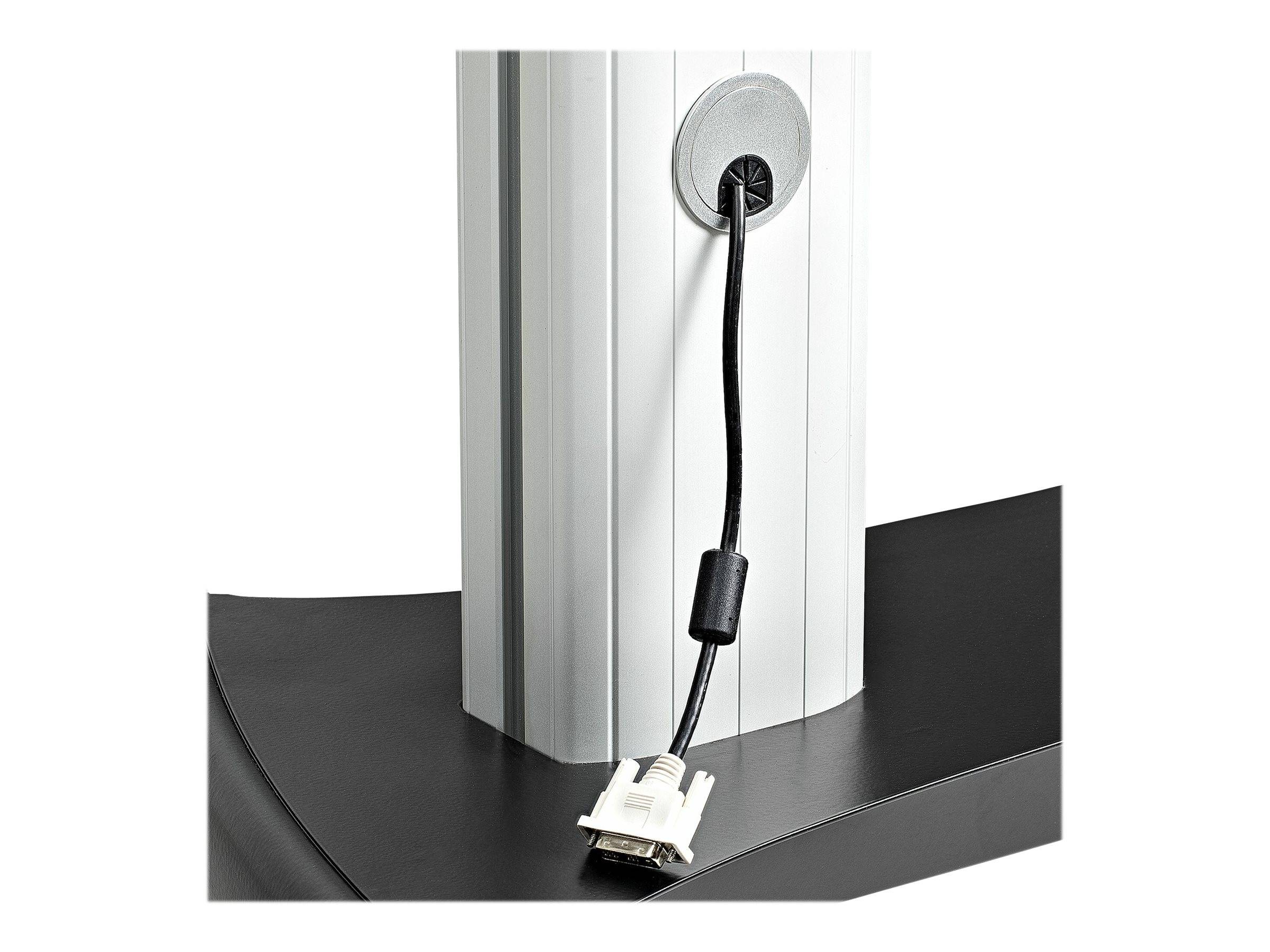 StarTech.com Doppel TV Ständer mit rollen für 37-60 Zoll VESA Bildschirme jeweils bis 50kg - Höhenverstellbarer/Schwenkb