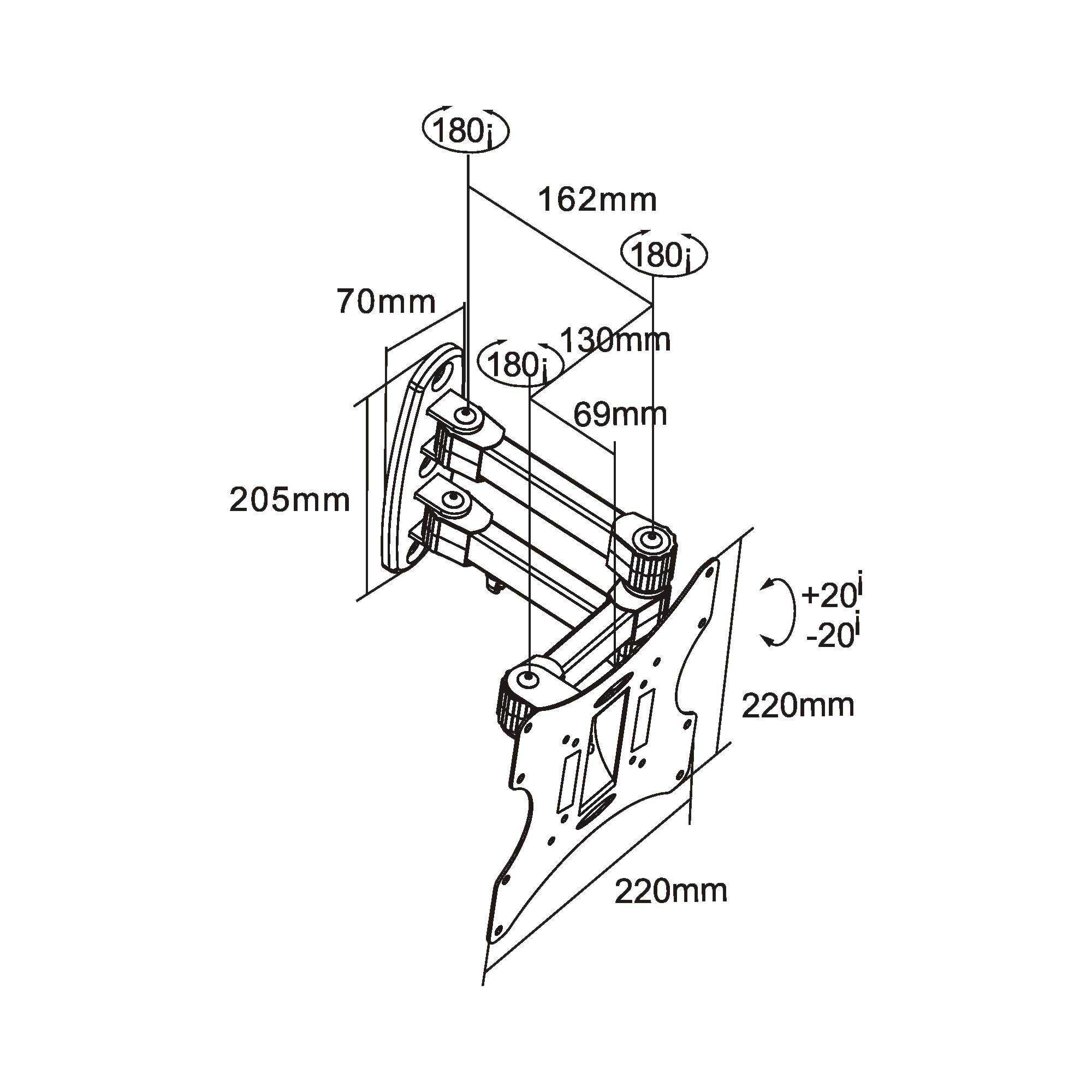 INLINE - Wandhalterung für TFT/LCD/LED/Plasma - 58-107cm (23-42"") - max. 30kg