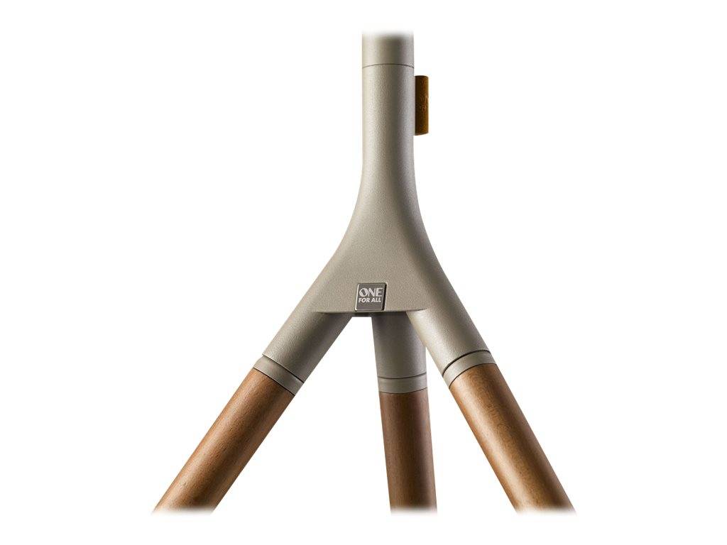 One For All WM 7471 - Aufstellung - Stativ - für Flachbildschirm - handgearbeitetes Holz - Nußbaum, gunmetal-grau - Bild
