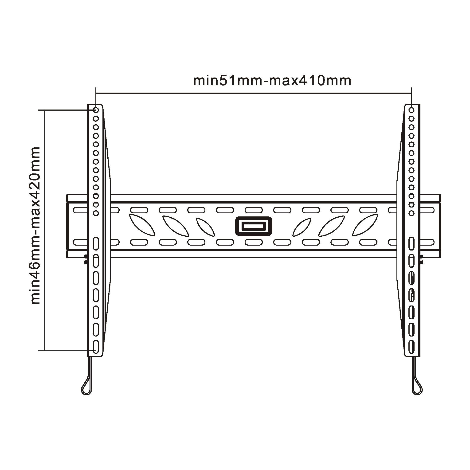 INLINE - Wandhalterung - für LCD/LED/Plasma 81-140cm (32-55"") - max. 50kg