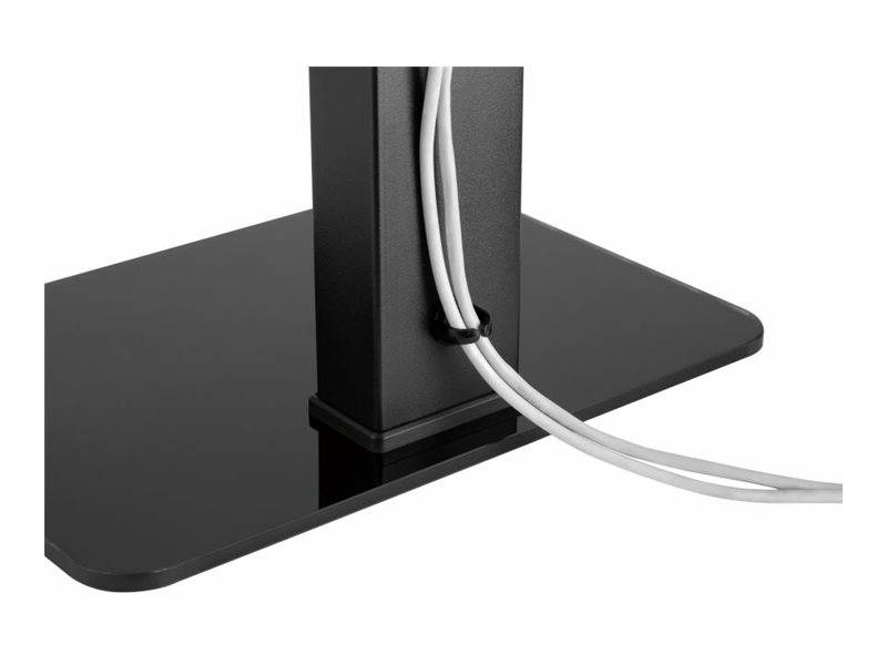 equip - Aufstellung - für LCD-Display / Curved LCD-Display - universal - Kunststoff, stainless steel, Glas - Schwarz - B
