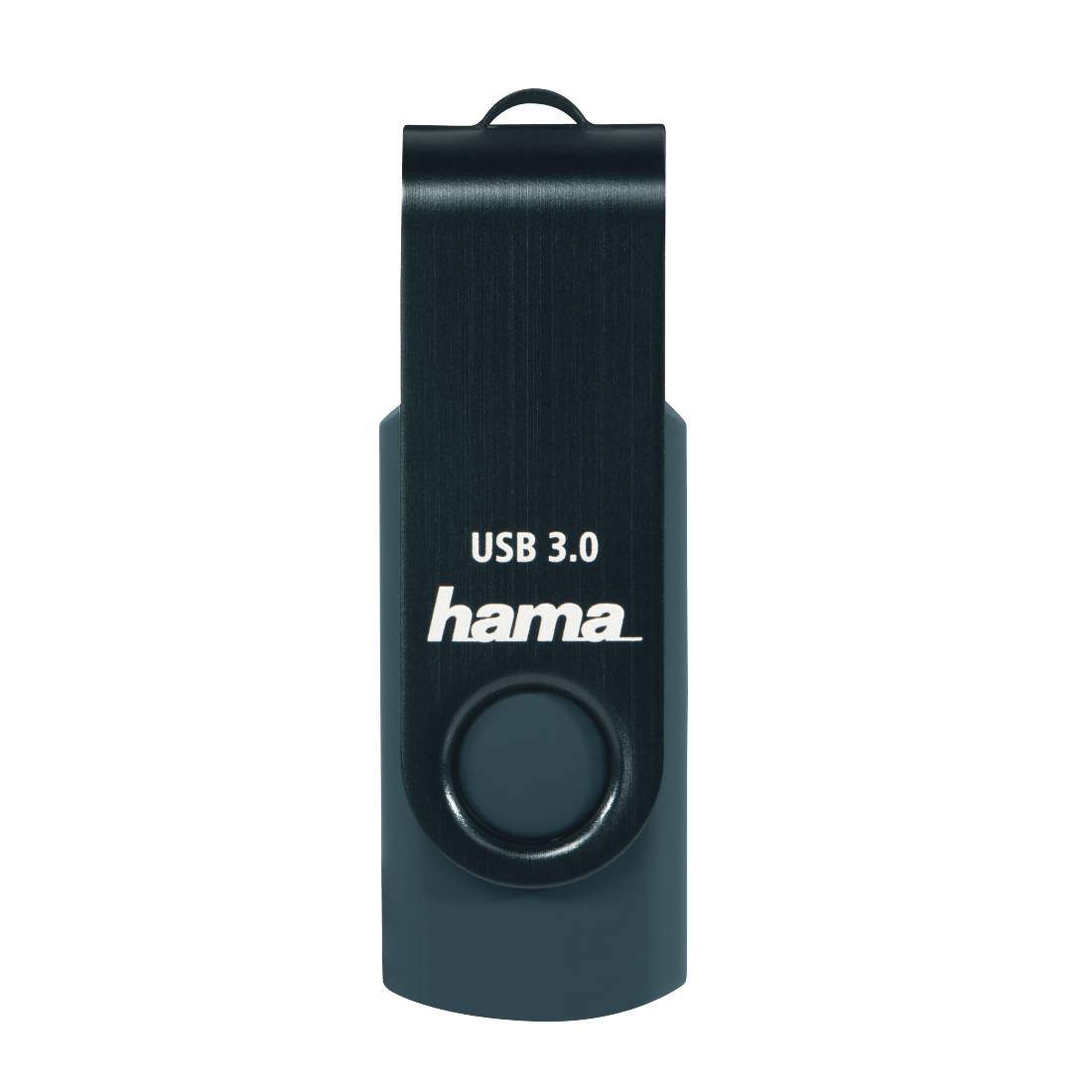 Hama Rotate, 128 GB, USB Typ-A, 90 MB/s, Drehring, Blau