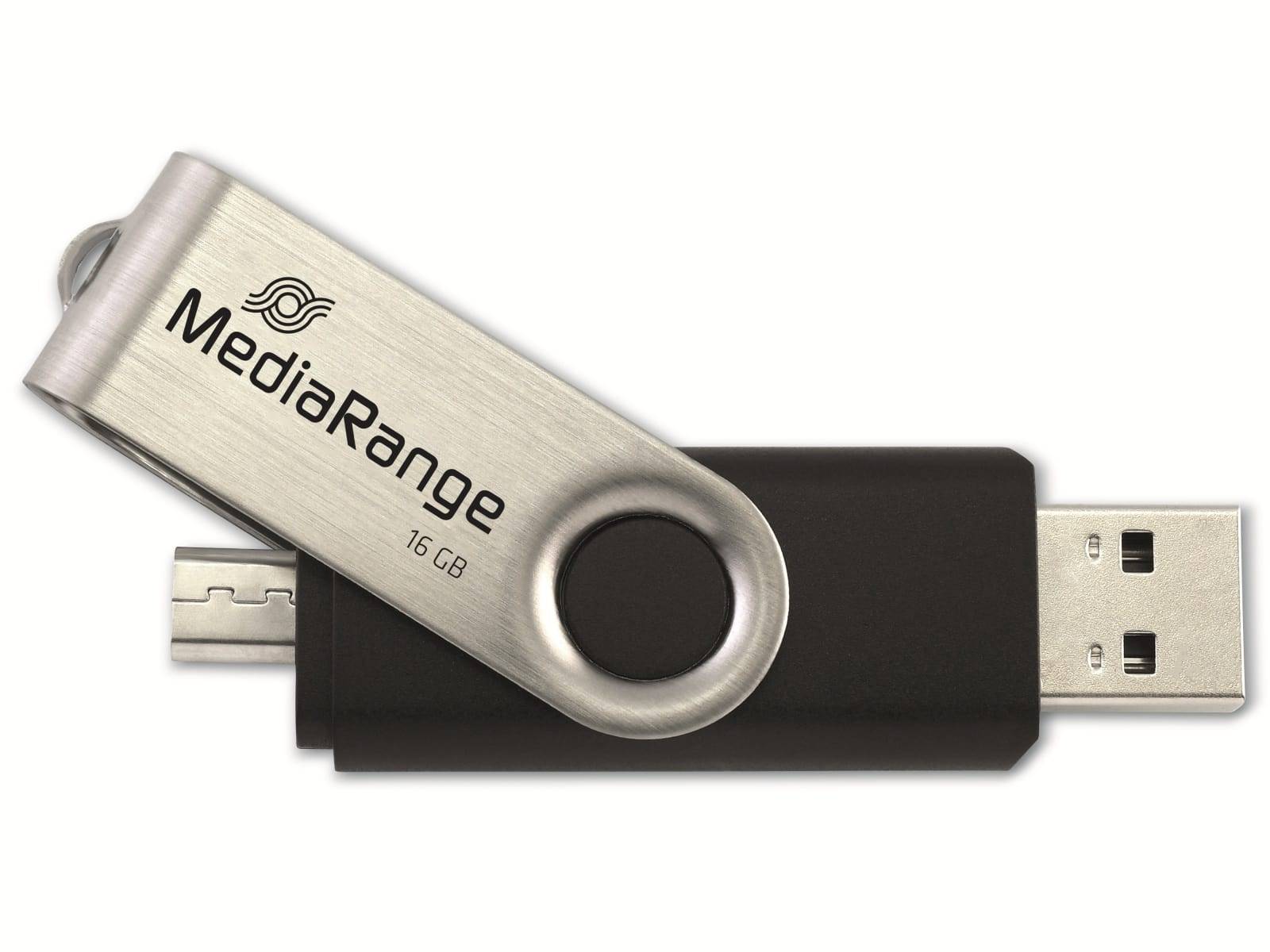 MEDIARANGE USB-Stick MR931-2, USB 2.0 und und Micro, 16 GB