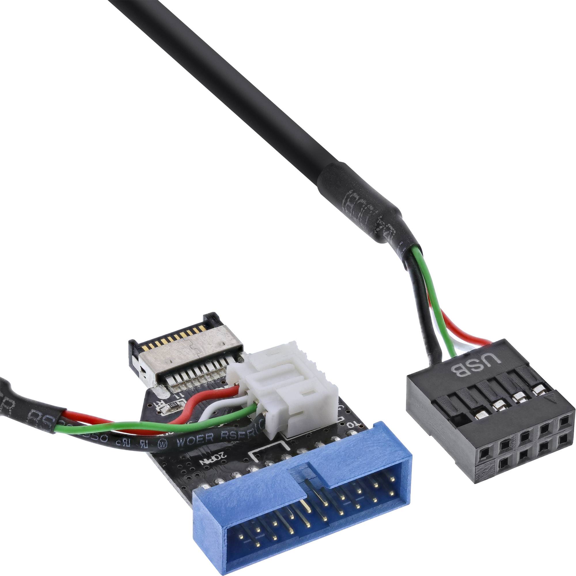 InLine USB 3.1 zu 3.0 Adapter intern - zu 9-poliger USB-Header (W)