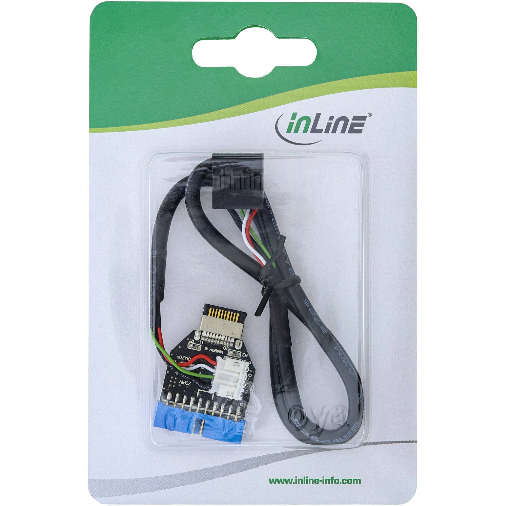 InLine USB 3.1 zu 3.0 Adapter intern - zu 9-poliger USB-Header (W)