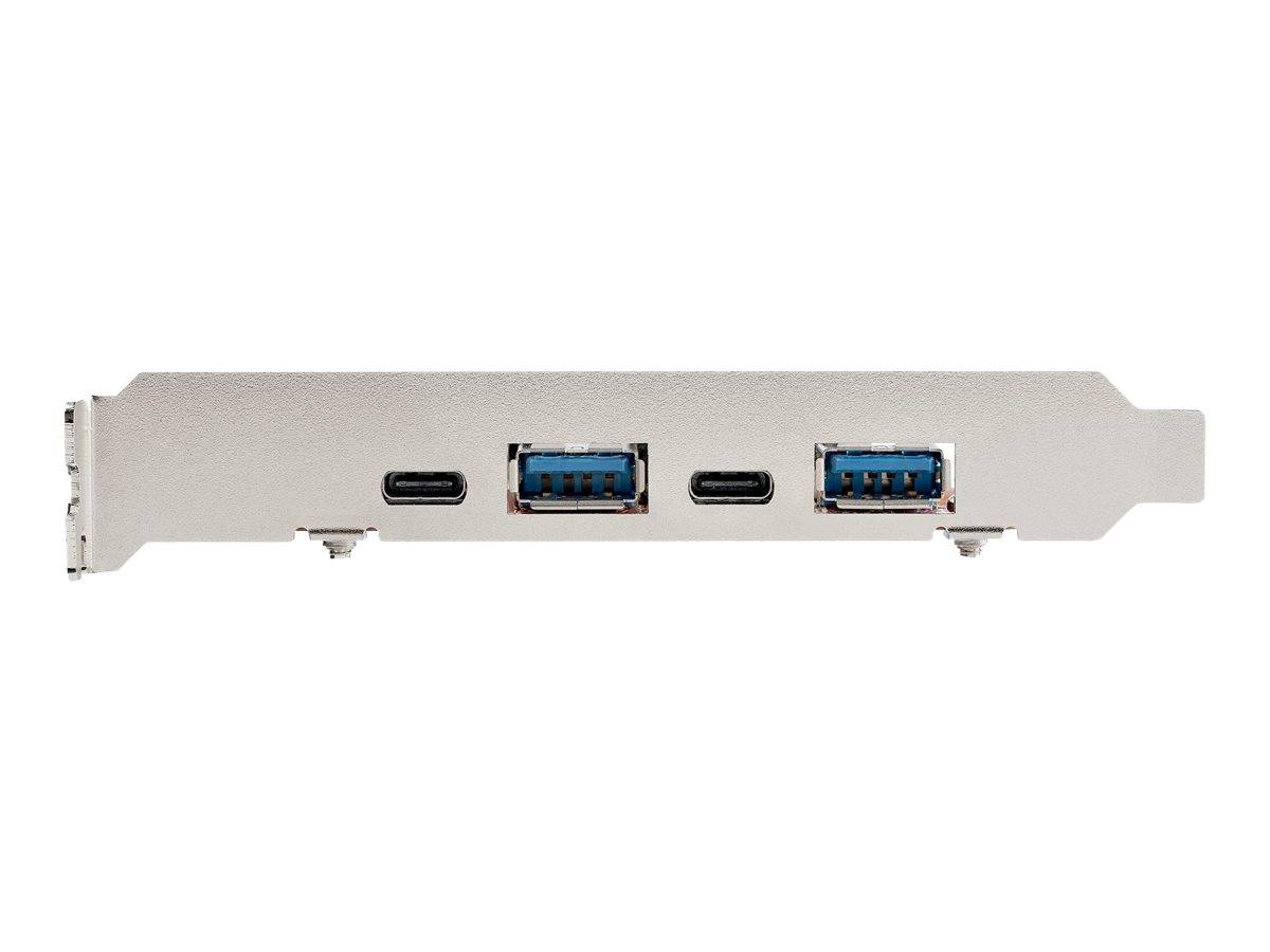 StarTech.com USB-C PCIe Karte mit 4 Ports - 10 Gbit/s USB PCI Express Erweiterungskarte mit 2 Controllern - 2x USB-C & 2