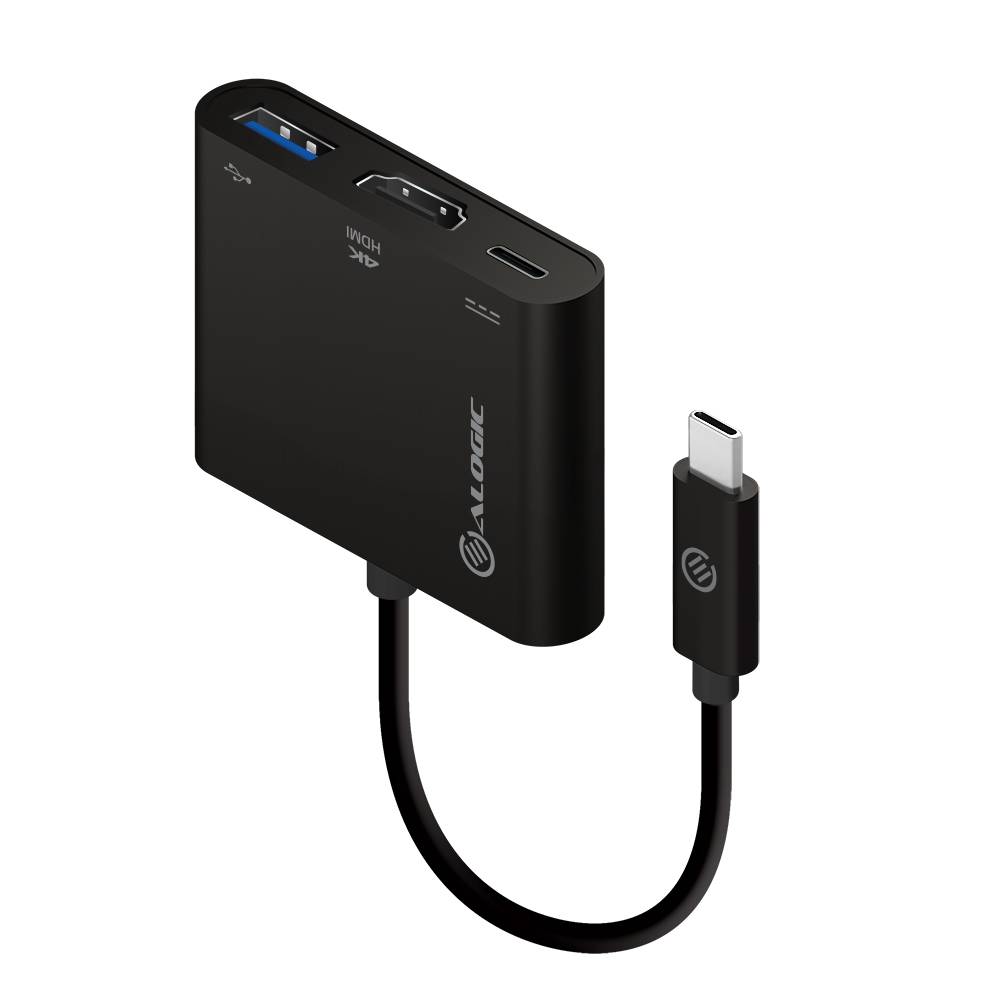 Adapter USB-C MultiHDMI/USB3.0/USBC 4K schwarz
