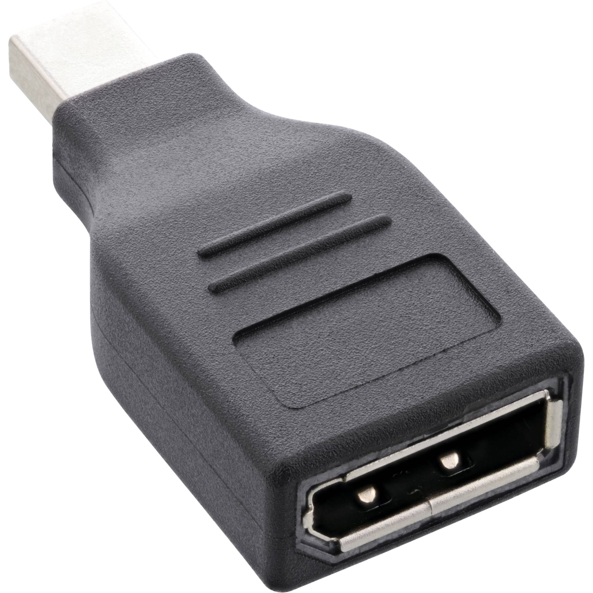 INLINE - DisplayPort Adapter - mini DisplayPort Stecker auf DisplayPort Buchse - 4K