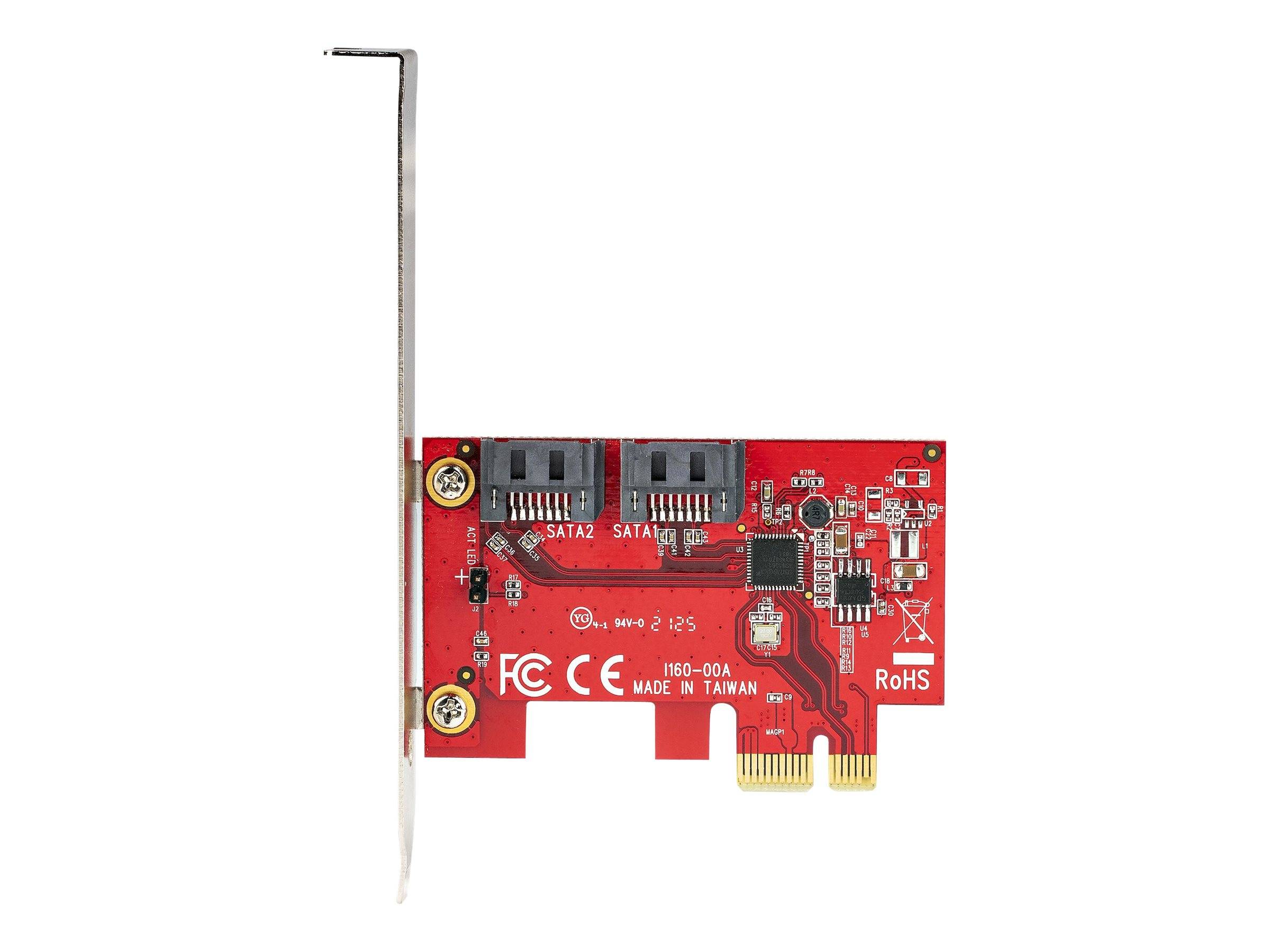 StarTech.com PCIe SATA Controller Karte - 2 Port SATA 3 Erweiterungskarte/Kontroller - 6Gbit/s - Voll/Halb Profil Blende