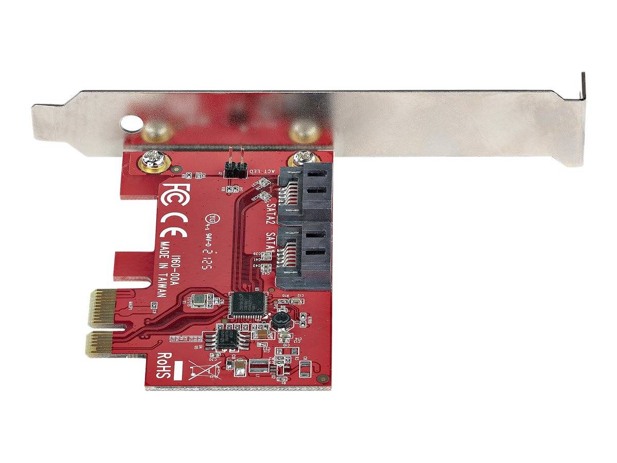 StarTech.com PCIe SATA Controller Karte - 2 Port SATA 3 Erweiterungskarte/Kontroller - 6Gbit/s - Voll/Halb Profil Blende