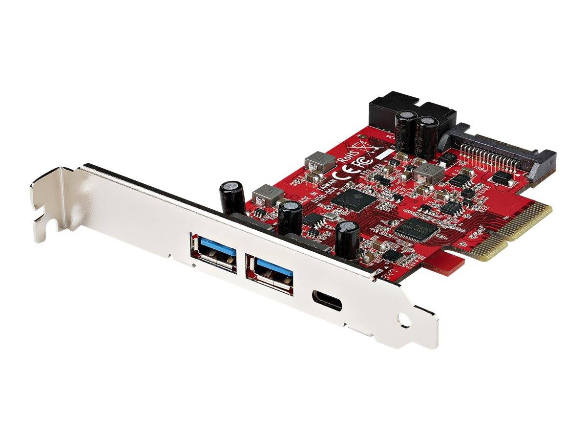StarTech.com USB-C PCIe Karte mit 5 Ports - 10 Gbit/s USB 3.1 Gen 2 PCIe Karte mit 1x USB-C & 2x USB-A - 1x 2-Port IDC (