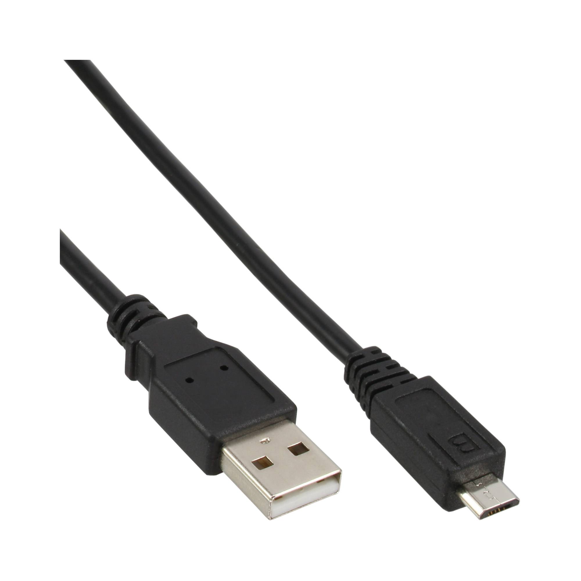 INLINE - Micro-USB 2.0 Kabel - USB-A Stecker an Micro-B Stecker - schwarz - 2m