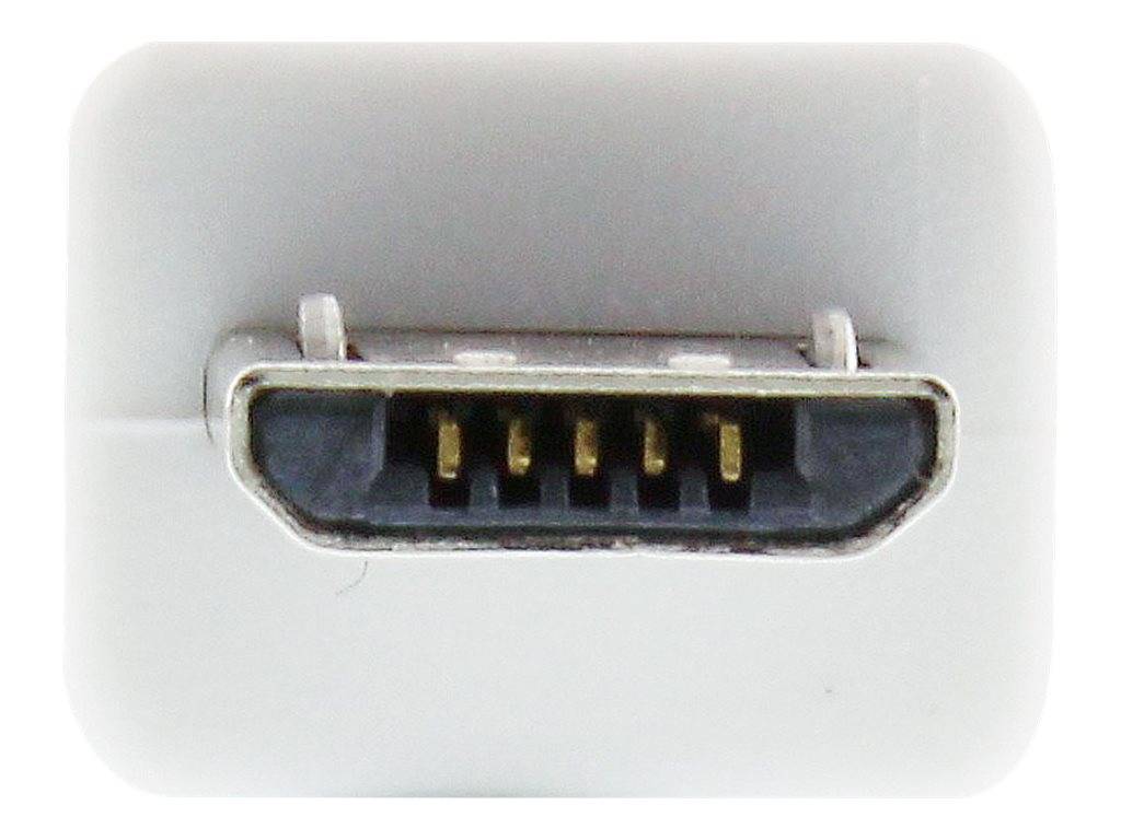 INLINE - Micro-USB 2.0 Kabel - USB-A Stecker an Micro-B Stecker - weiß - 1m