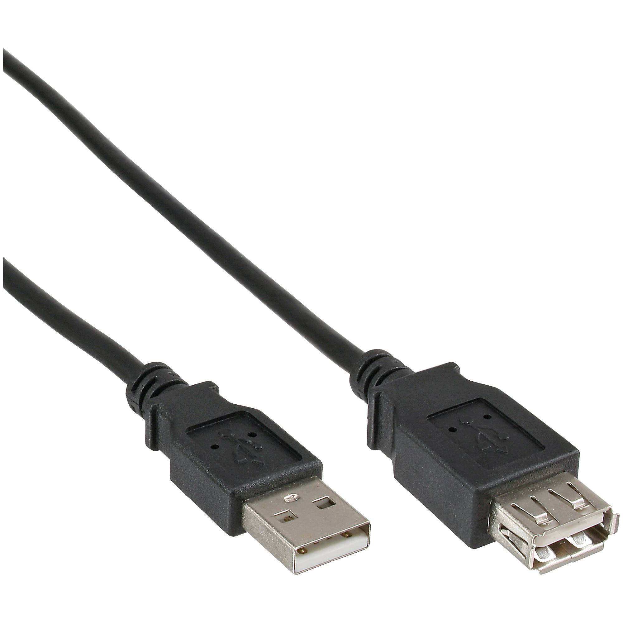 INLINE - USB 2.0 Verlängerung - Stecker / Buchse - Typ A - schwarz - 5m