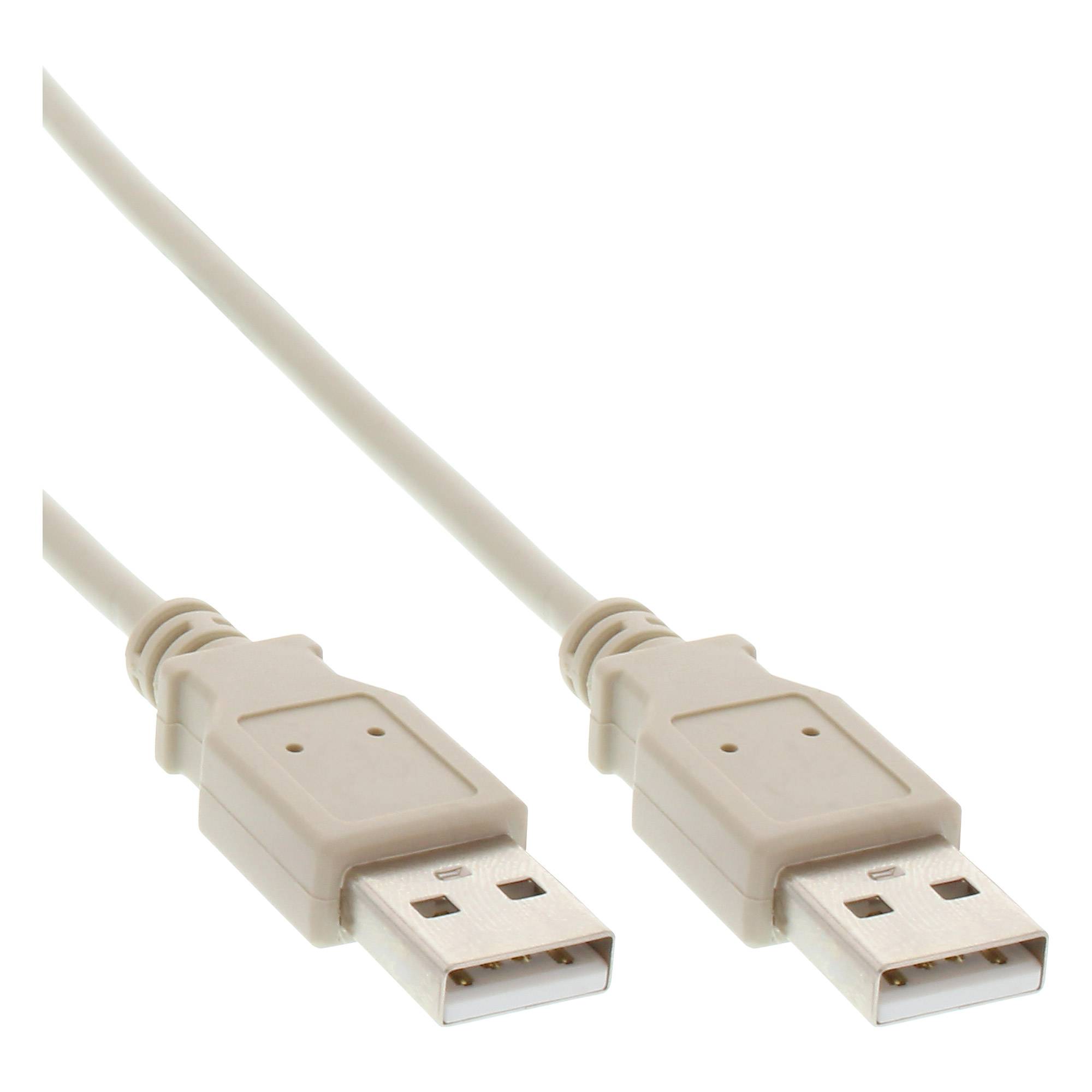 INLINE - USB 2.0 Kabel - A an A - beige - 0,3m