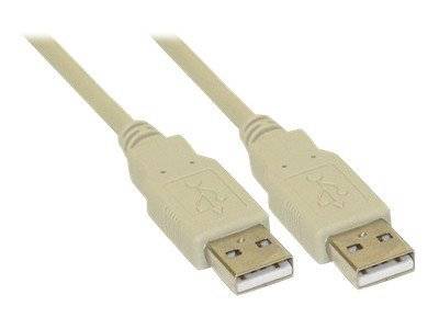 INLINE - USB 2.0 Kabel - A an A - beige - 3m