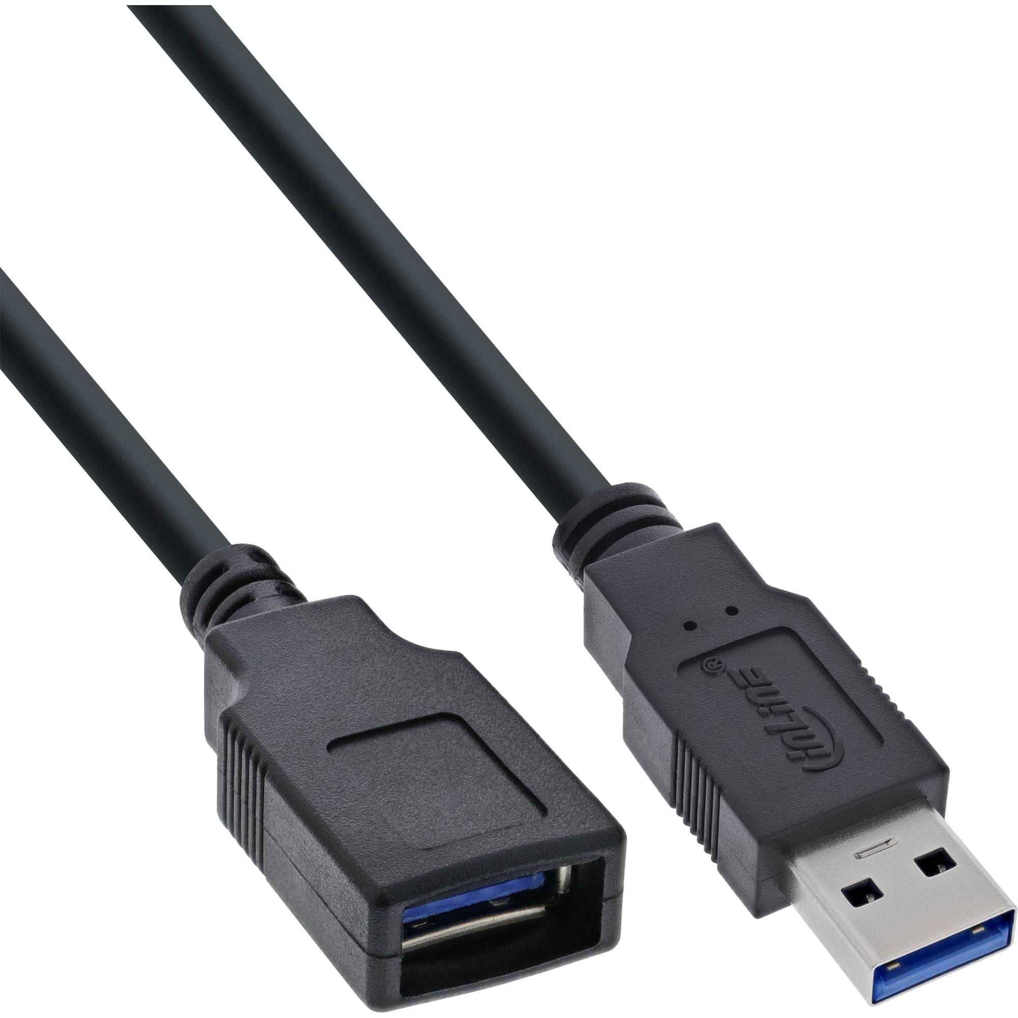 INLINE - USB 3.2 Gen.1 Kabel - A Stecker / Buchse - schwarz - 5m