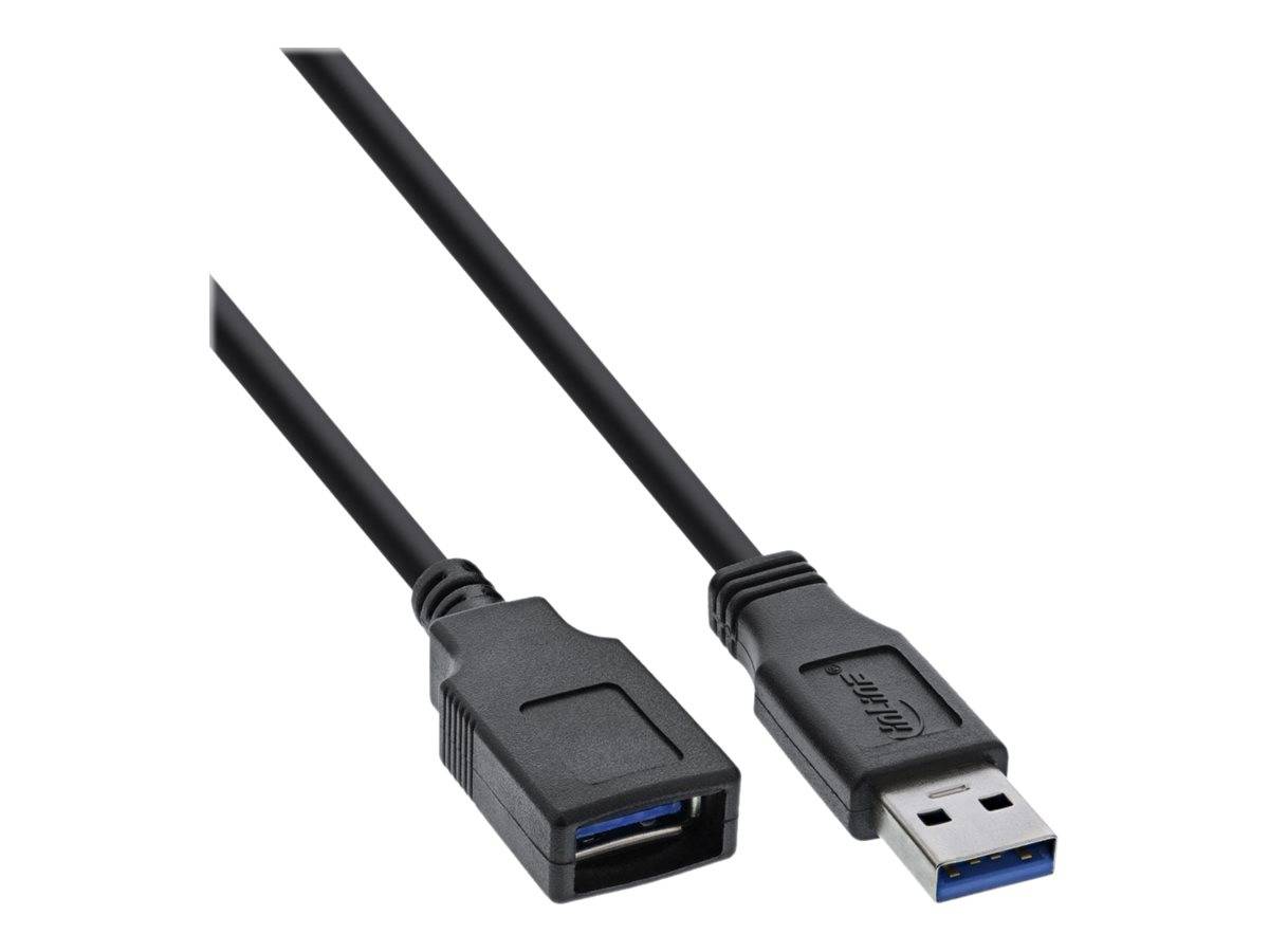 INLINE - USB 3.2 Gen.1 Kabel - A Stecker / Buchse - schwarz - 5m