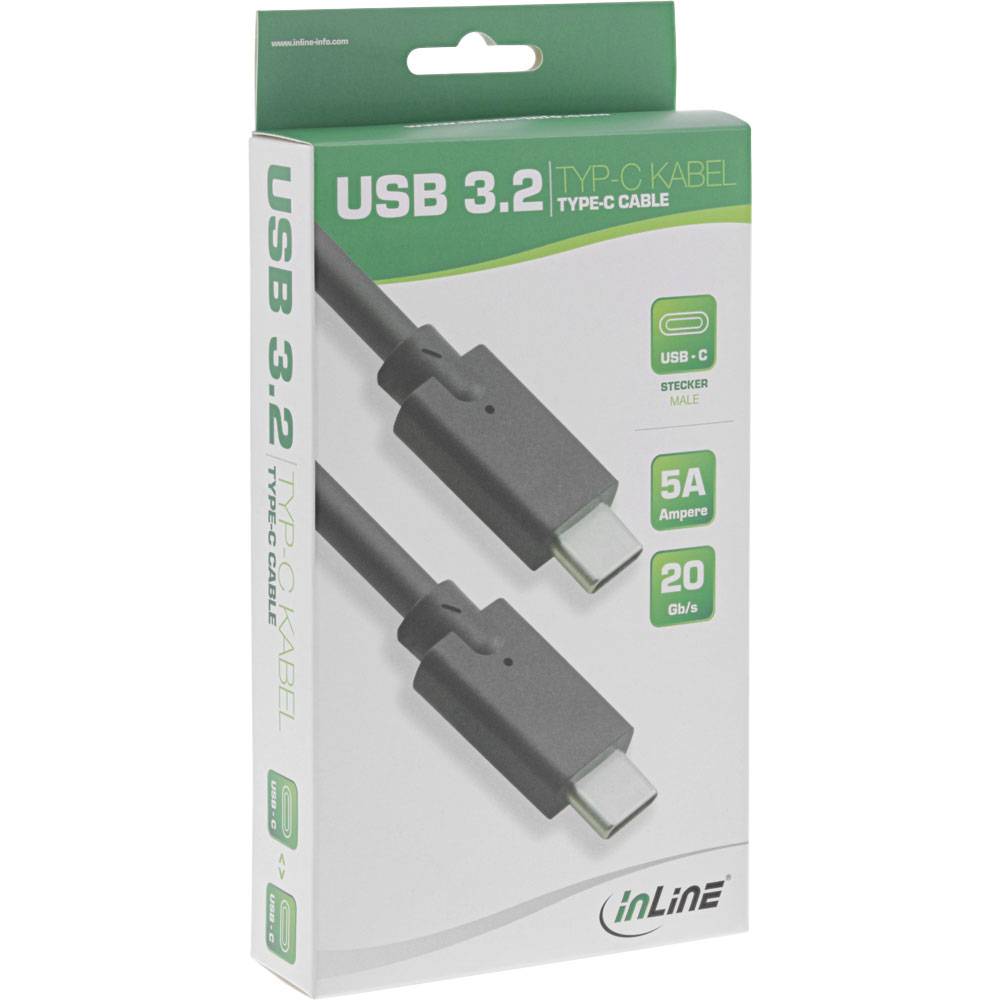 InLine - USB-Kabel - USB-C (M) bis USB-C (M)