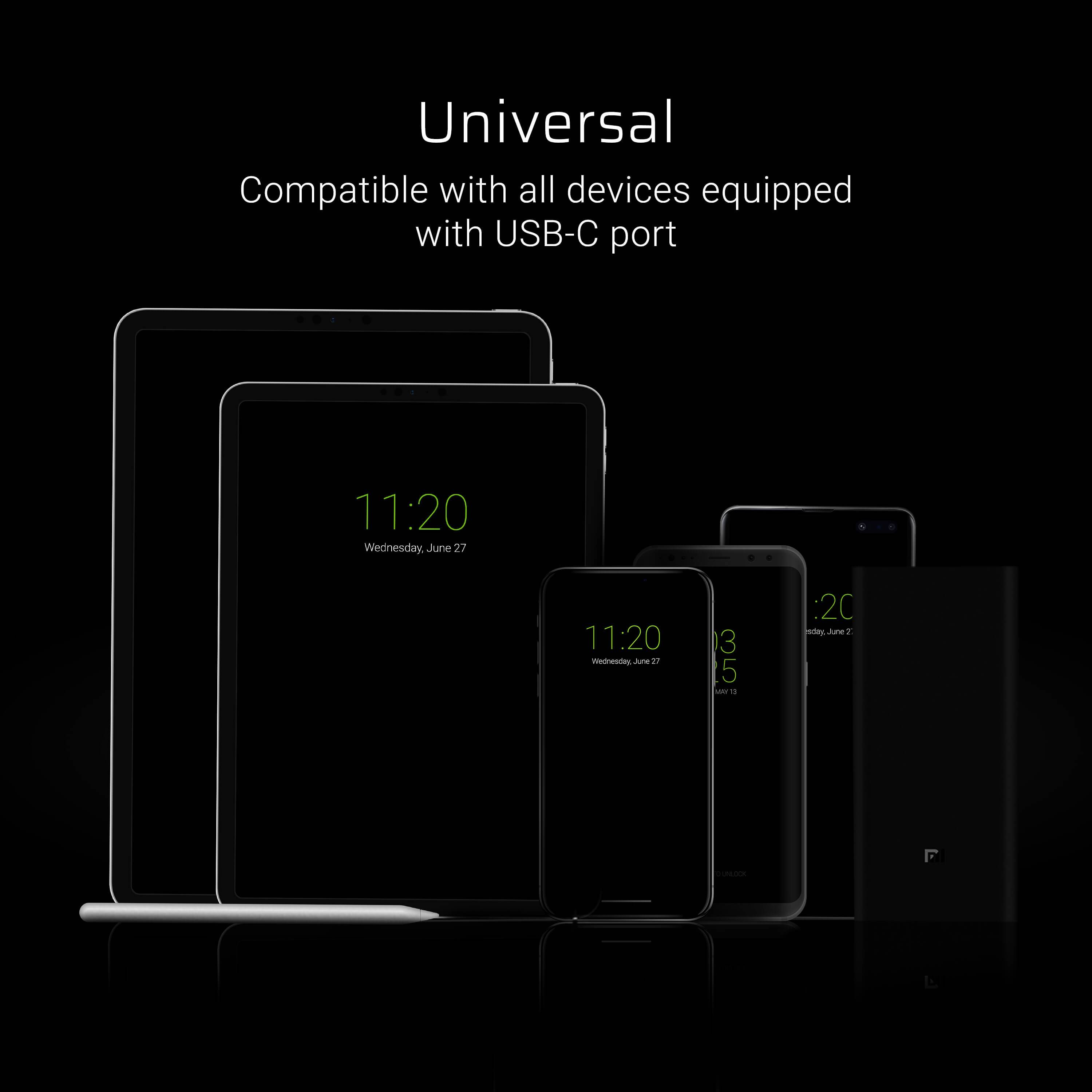 Mattes Flachkabel - USB-A zu USB-C - Schnellladung - 25cm