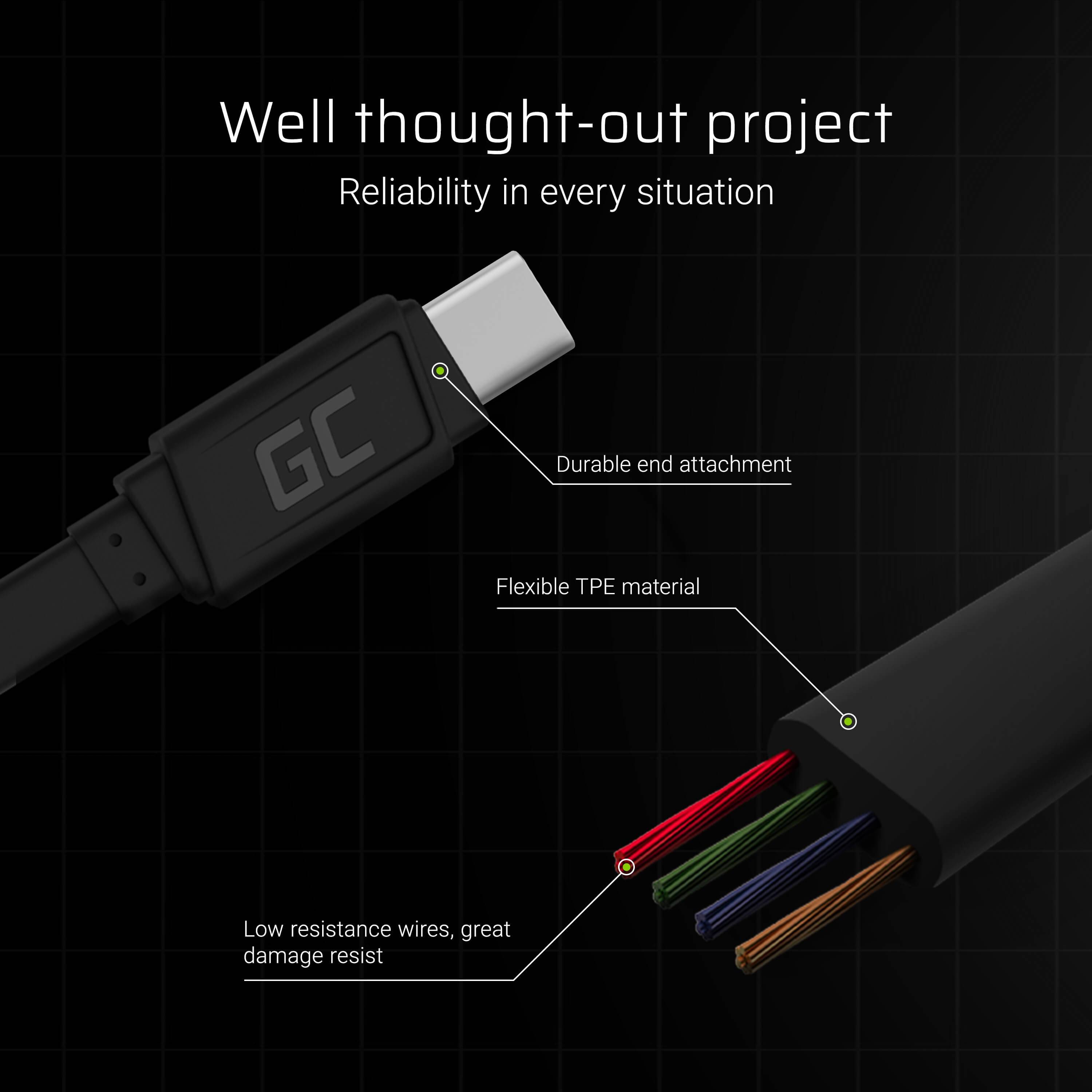 Green Cell GCmatte - USB-Kabel - 24 pin USB-C (M)