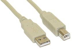 INLINE - USB 2.0 Kabel - A an B - beige - 3m