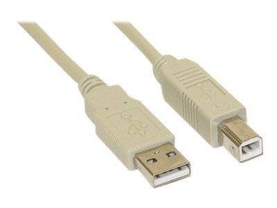 INLINE - USB 2.0 Kabel - A an B - beige - 3m