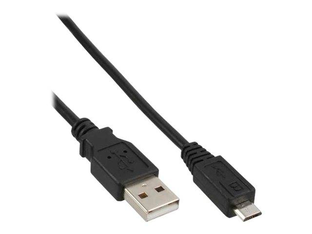 INLINE - Micro-USB 2.0 Kabel - USB-A Stecker an Micro-B Stecker - schwarz - 2m