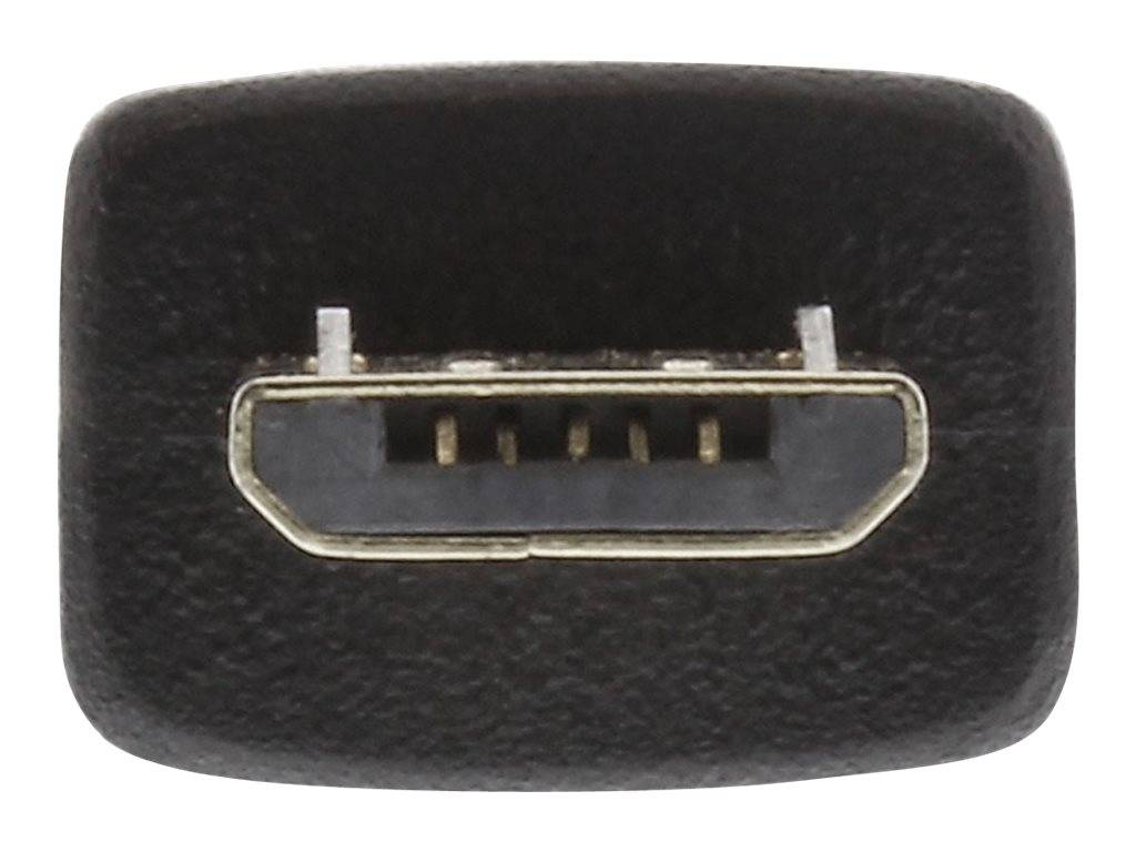 INLINE - Micro-USB 2.0 Kabel - USB-A Stecker an Micro-B Stecker - schwarz - 0,3m