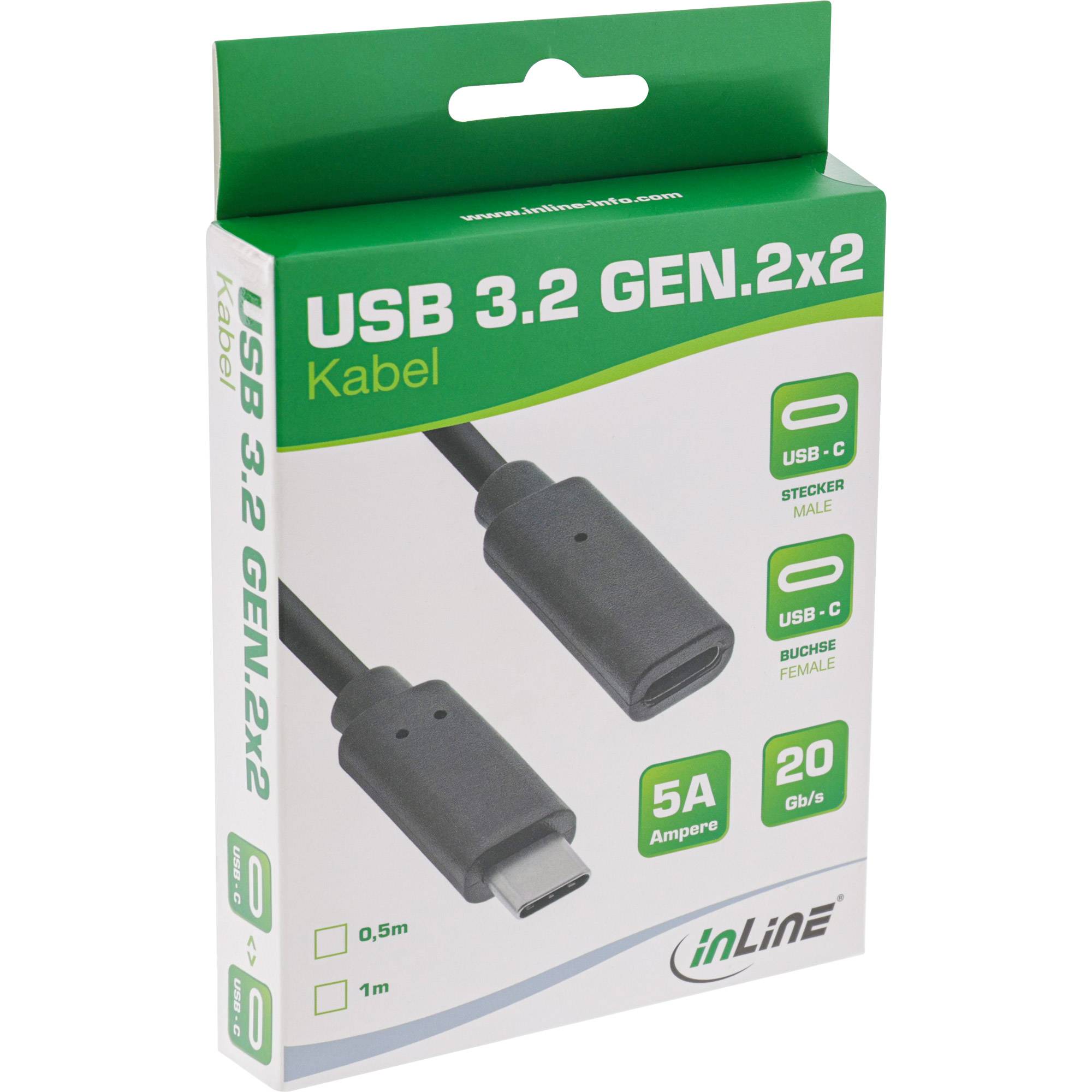 InLine - USB-Verlängerungskabel - USB-C (M)