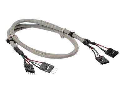 INLINE - USB 2.0 Verl. - intern - 2x 4pol Pfostenstecker / Pfostenbuchse - 0,60m