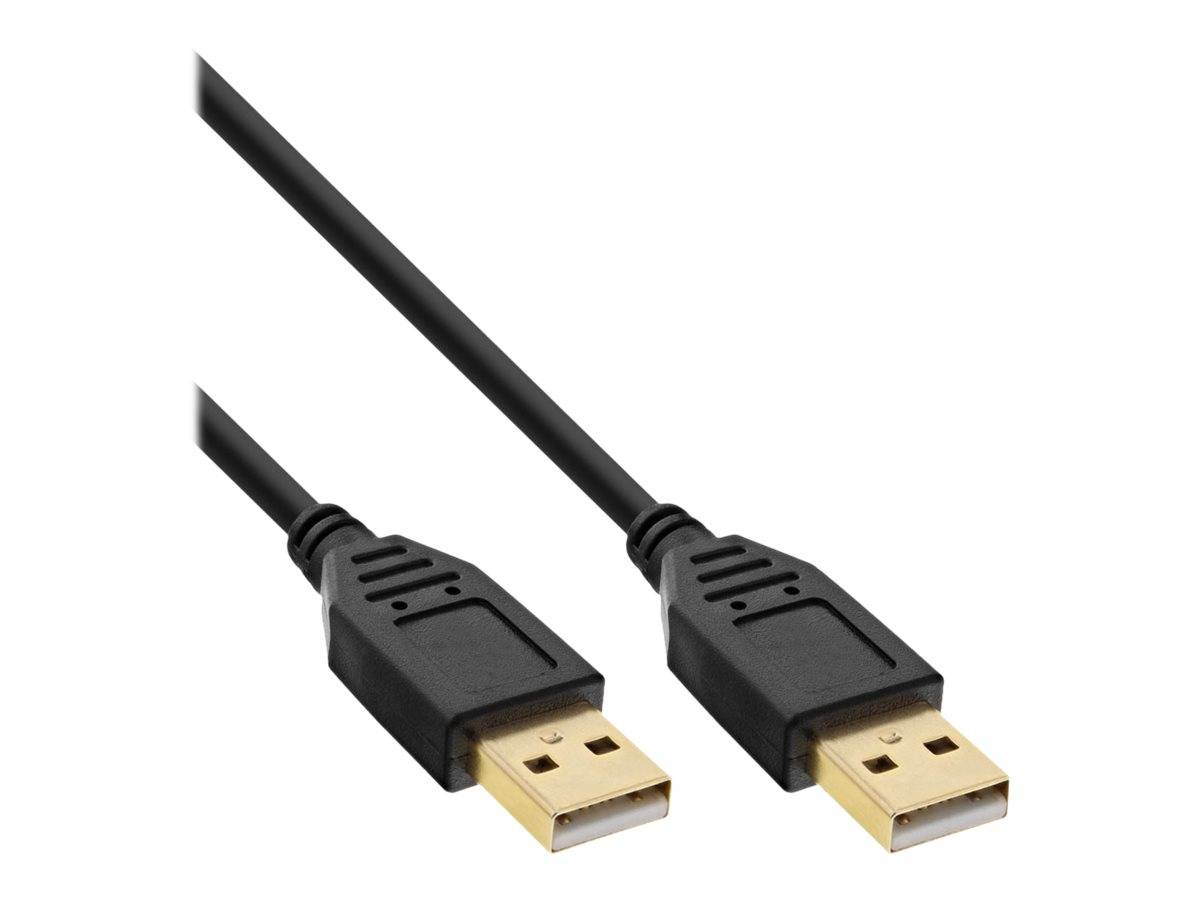 INLINE - USB 2.0 Kabel - A an A - schwarz - Kontakte gold - 5m