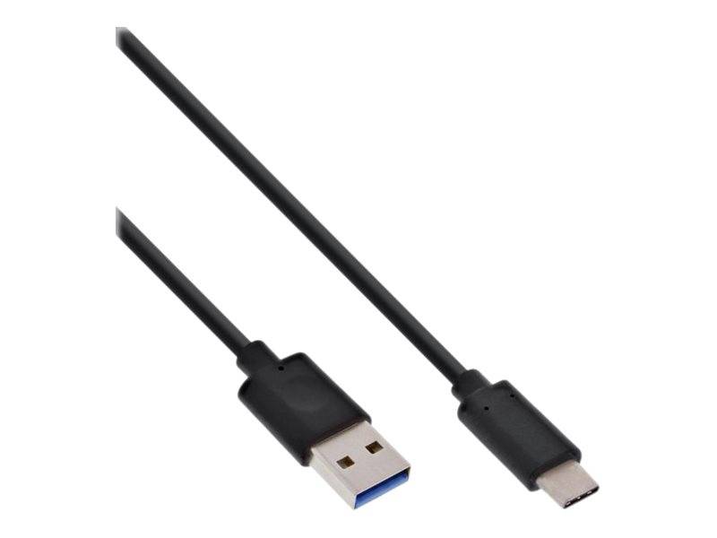 INLINE - USB 3.2 Gen.1x2 Kabel - USB-C Stecker an A Stecker - schwarz - 0,3m