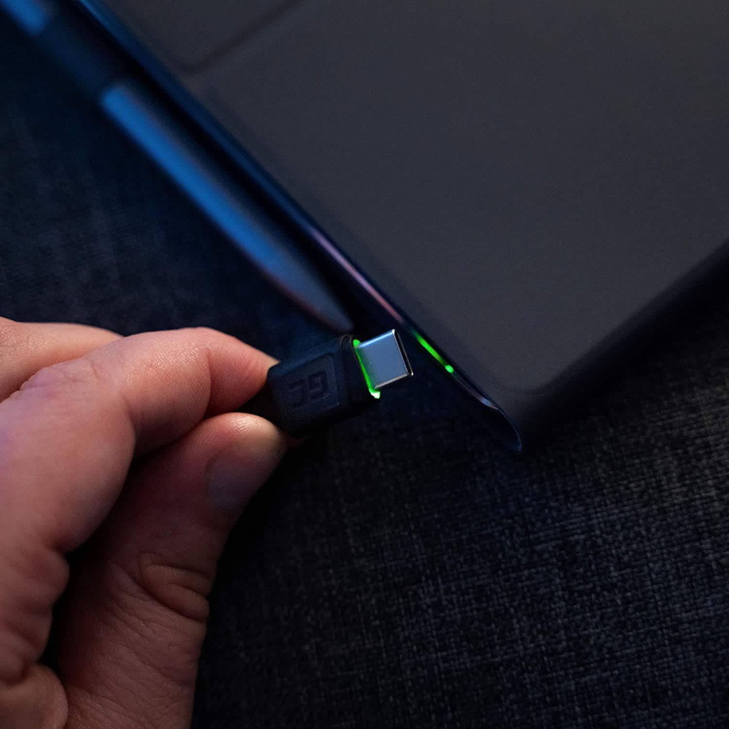 USB-A - USB-C Kabel 2 m Grüne LED Schnellladekabel 480Mps