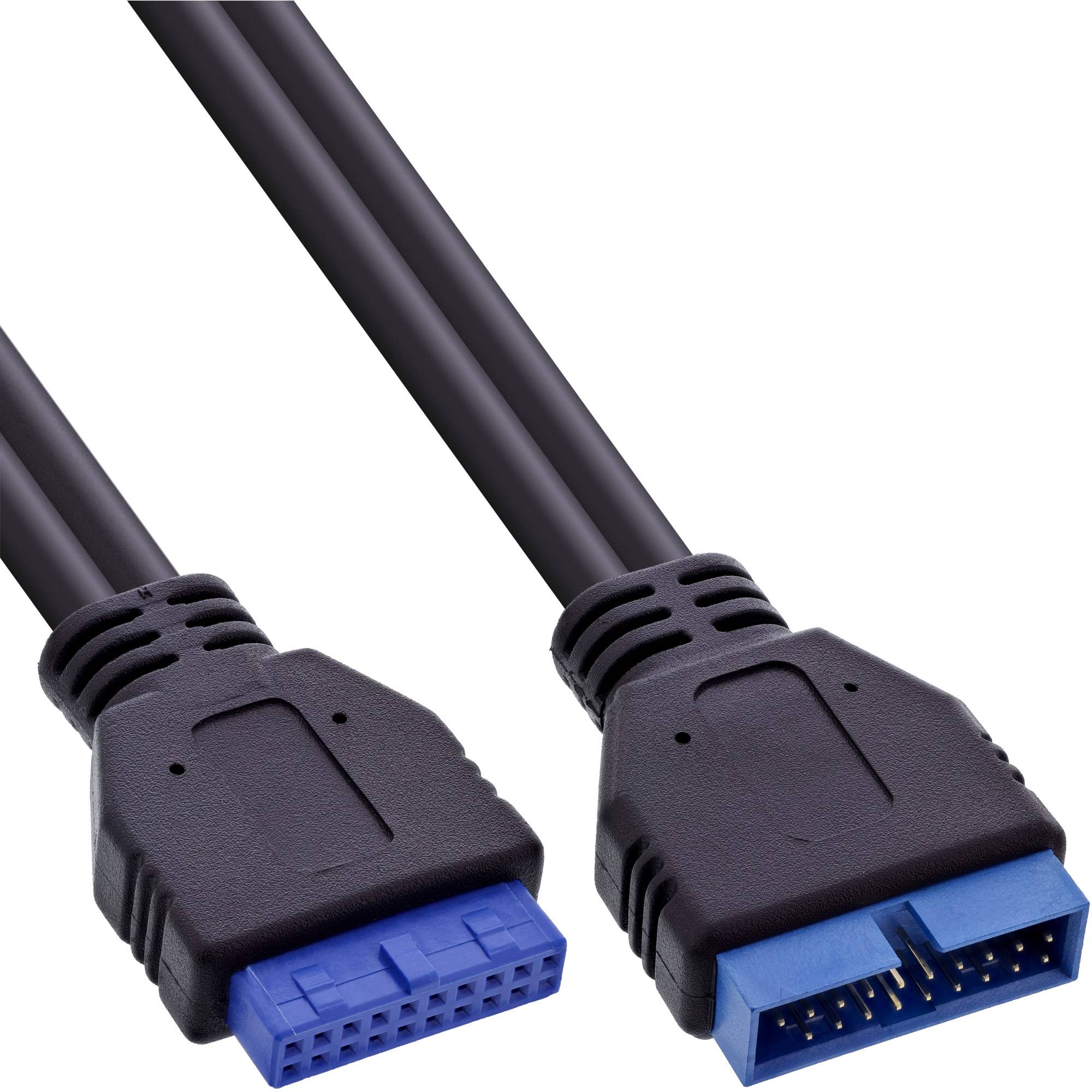 InLine USB 3.0 Verlängerung intern - Pfostenanschluss Stecker auf Buchse - 0,35m