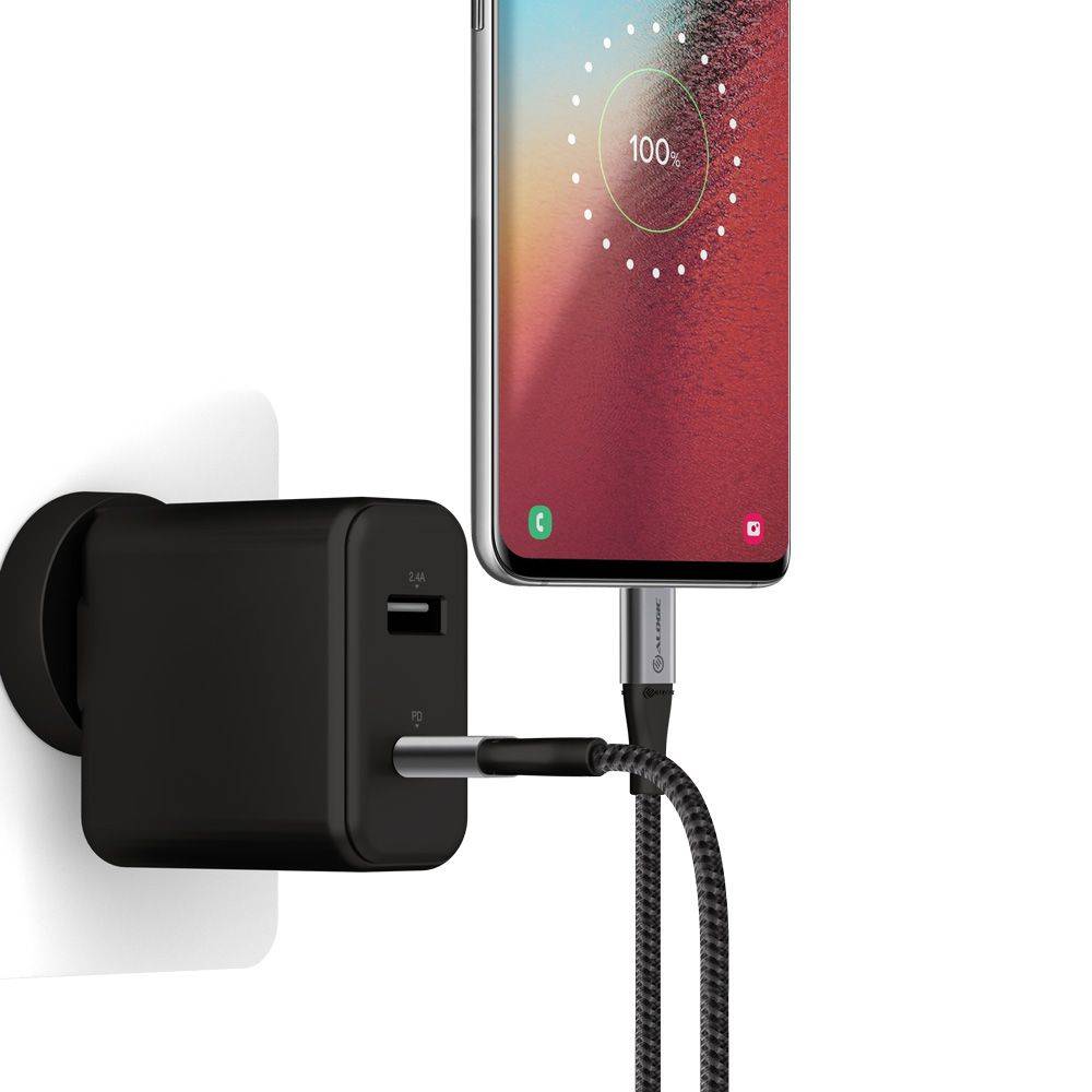 ALOGIC ULCC2030-SGR, 0,3 m, USB C, USB C, USB 2.0, 480 Mbit/s, Grau