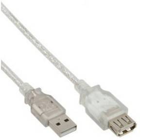 INLINE - USB 2.0 Verlängerung - St/Bu - Typ A - transparent - 0,5m