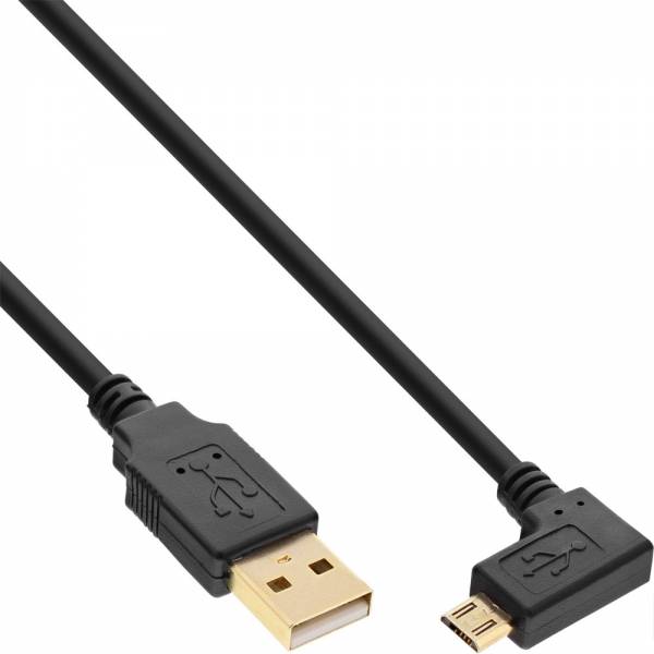 INLINE - Micro-USB 2.0 Kabel - USB-A ST/Micro-B ST gew. - vergoldete Kontakte - 1,5m