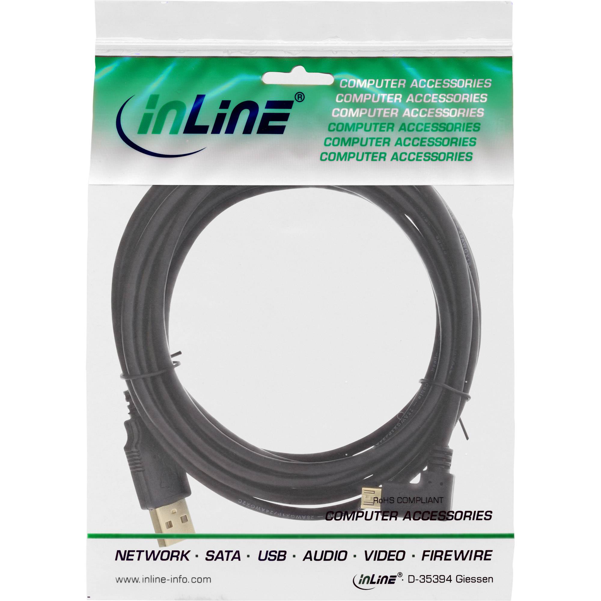 INLINE - Micro-USB 2.0 Kabel - USB-A ST/Micro-B ST gew. - vergoldete Kontakte - 2m