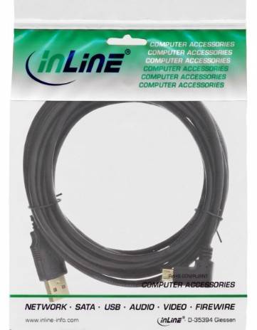 INLINE - Micro-USB 2.0 Kabel - USB-A ST/Micro-B ST gew. - vergoldete Kontakte - 2m
