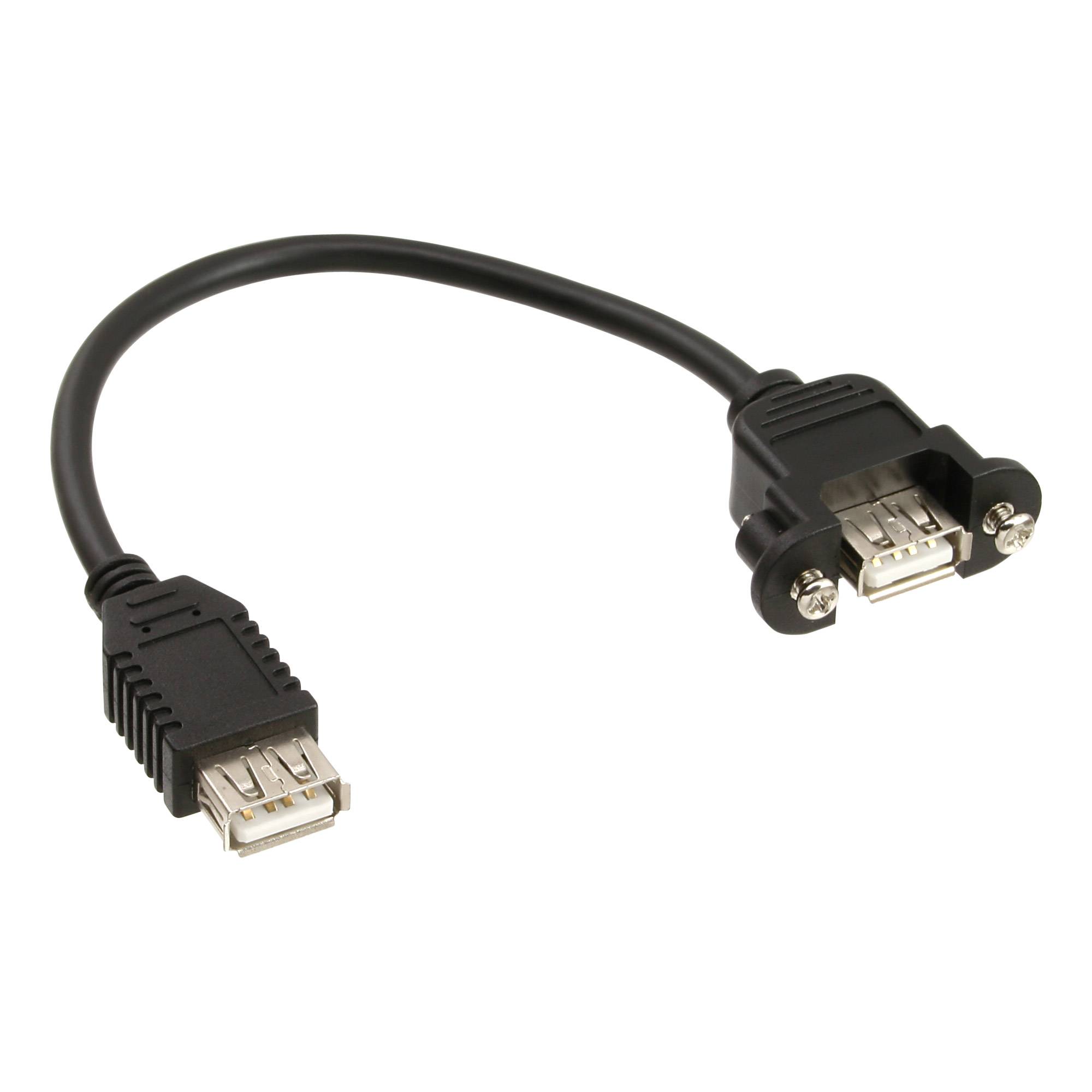 INLINE - USB 2.0 Adapterkabel - Buchse A auf Einbaubuchse A - 0,2m