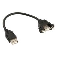 INLINE - USB 2.0 Adapterkabel - Buchse A auf Einbaubuchse A - 0,2m