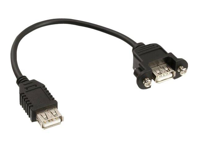 INLINE - USB 2.0 Adapterkabel - Buchse A auf Einbaubuchse A - 0,2m