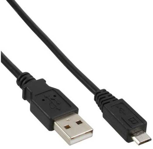 INLINE - Micro-USB 2.0 Kabel - USB-A Stecker an Micro-B Stecker - schwarz - 3m