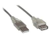 INLINE - USB 2.0 Verlängerung - St/Bu - Typ A - transparent - 2m